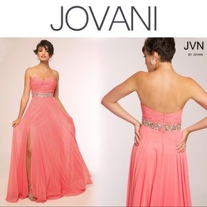 *Jovani Cora Crystal Strapless Prom Dress*